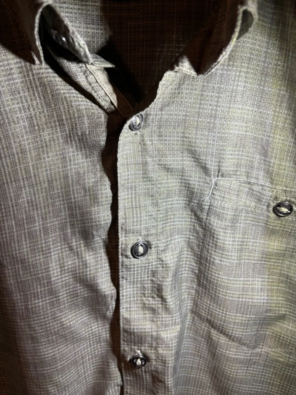Kuhl Olive Green Plaid Short-Sleeve Button-Down Shirt - Picture 7 of 13